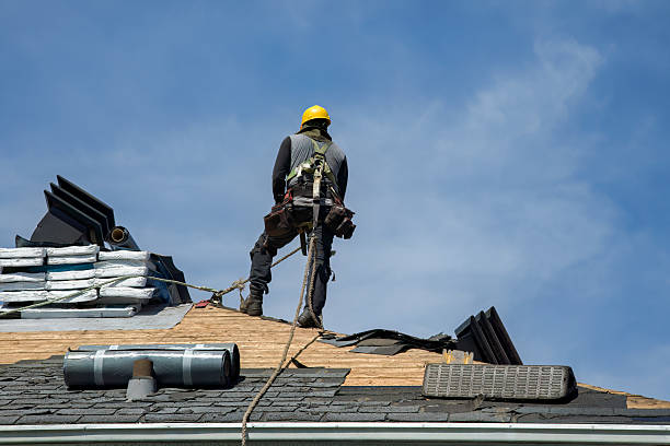 Professional Roofing technician working in South Lima, NY